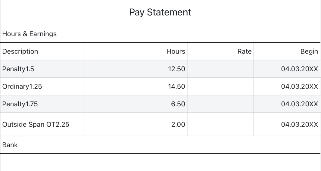 Pay Statement